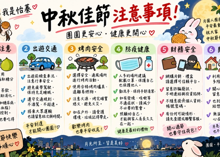 2026/09/25中秋假期注意事項